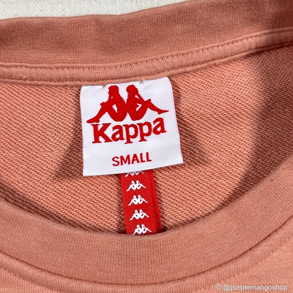 Kappa Authentic Crewneck Pullover Sweatshirt | Coral Peach | Women's SMALL - Picture 4 of 10